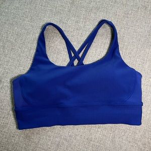 Lululemon Energy Longline Ribbed Bra Blue